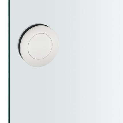 Glasschiebetuermuschel| Aluminium naturfarbig | geschlossen fuer 8mm