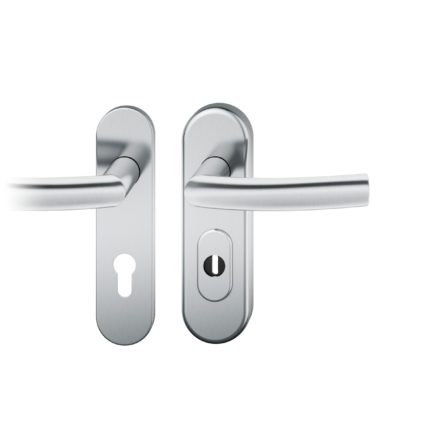 Druecker-Grt. li PZ 72mm S2 |  Kurzschild ZA | Stift 8mm |Edelstahl fein matt