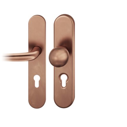 Wechsel-Grt. PZ 72mm       S2 |  Langschild 11mm. Druecker 1023 | Stift 8mm |Bronze hell patiniert gewachst