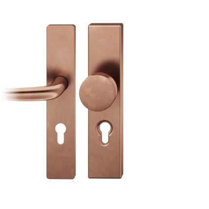 Wechsel-Grt. PZ 72mm       S2 |  Langschild 11mm. Druecker 1023 | Stift 8mm |Bronze hell patiniert gewachst