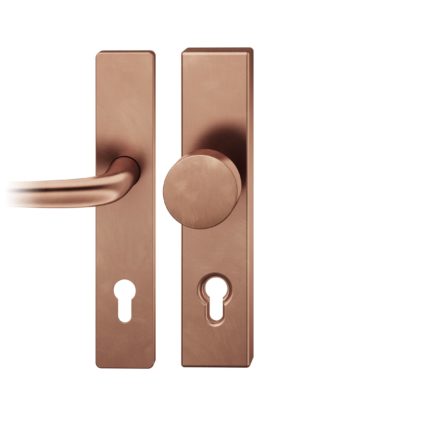 Wechsel-Grt. PZ 92mm       S2 |  Langschild 11mm. Druecker 1023 | Stift 10mm |Bronze dunkel patiniert gew.