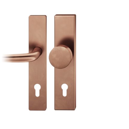 Wechsel-Grt. PZ 92mm       S2 |  Langschild 15mm. Druecker 1023 | Stift 10mm |Bronze dunkel patiniert gew.