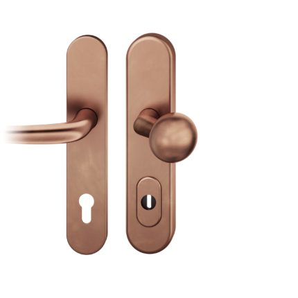 Wechsel-Grt. PZ 92mm        S4 |  Langschild ZA | Stift 10mm |Bronze hell patiniert gewachst