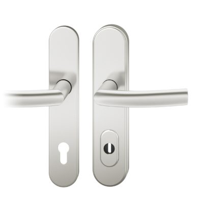 Druecker-Grt. re PZ 92mm S2 |  Langschild ZA | Stift 10mm |Aluminium naturfarbig