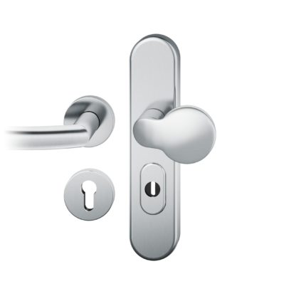 Wechsel-Grt. PZ 72mm Ros.   S2 |  Langschild ZA. Stift 8mm | Innenseite Rosette |Edelstahl fein matt