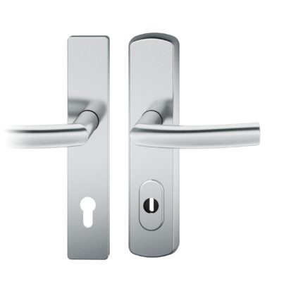 Druecker-Grt. li PZ 92mm S2 |  Langschild ZA | Stift 10mm |Edelstahl fein matt