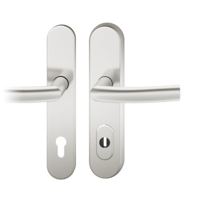 Druecker-Grt. li PZ 92mm S2 |  Langschild ZA | Stift 10mm |Aluminium naturfarbig