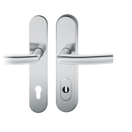 Druecker-Grt. li PZ 92mm S2 |  Langschild ZA | Stift 10mm |Edelstahl fein matt