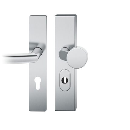 FS-Wechsel-Grt. PZ 92mm     S4 |  Langschild ZA | Stift 9mm |Edelstahl fein matt