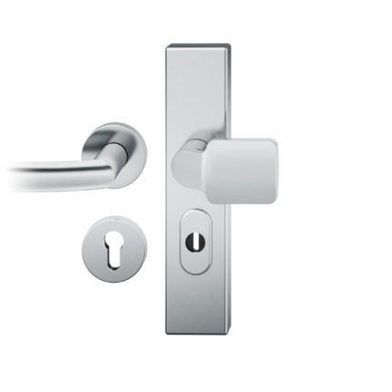 FS-Wechsel-Grt. PZ 72mm Ros.S2 |  Langschild ZA. Stift 9mm | Innenseite Rosette |Edelstahl fein matt